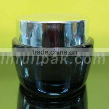 Amber Glass Cream Jar