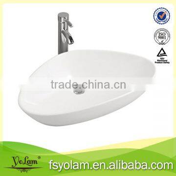 graceful white ceramic hang wash art basin