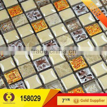 New promotion outdoor flooring tile ceramic crystal mosaic tile (158029)