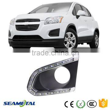 Car 12V 12W LED DRL Daytime Running Light With Turn Signal Fog Lamp For Chevrolet Holden Trax Tracker 2014 2015 Front Fog Light                        
                                                Quality Choice