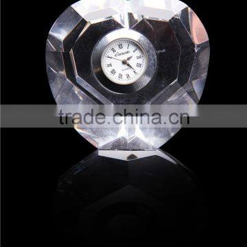 2016 The Most Popular Heart Shape Crystal Clock for Wholesale