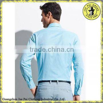 Sky Blue Hot Sell Men's Dress Shirt And Pants, Fitted Dress Shirts In Bulk photo-2
