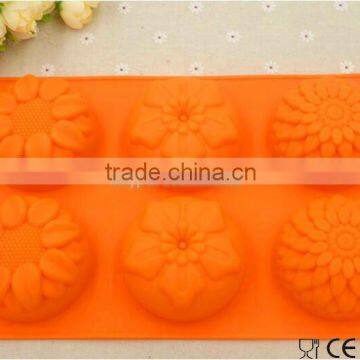 Food Grade chrysanthemum Sunflower Shape Silicone Cake Mould Soap Mould Chocolate Mould Baking Tray