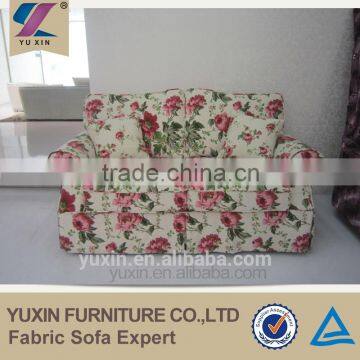 Printed Design American Style Flowers Sofa Bed Sofa Set