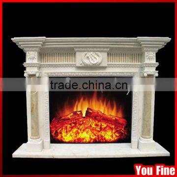 Indoor freestanding modern simple marble fireplace price