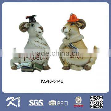 2015 year new symbol white sheep resin crafts for home decoration