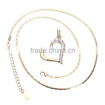 18k Fashion Gold Heart Jewellery Designs Statement Necklace 2015 Supplier's Choice photo-3