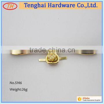 Metal Material side clip lock for leather bag