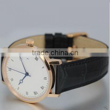 Good quality wholesale men genuine leather watch with fashion design curren watch