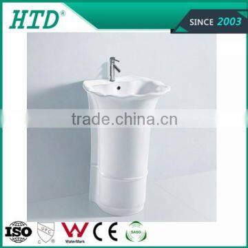 HTD-3004 Modern design white Ceramic Pedestal Basin