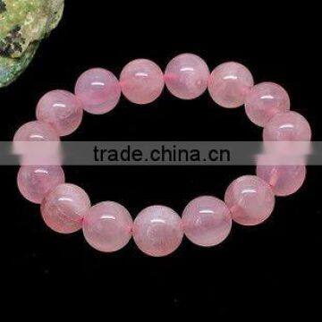 Natural Rose Quartz 16mm Crystal Bracelet