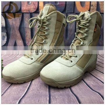 Men dress beige leather good quality cheap price military tactical boots army jump boots