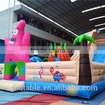 New Factory Price SpongeBob SquarePants Inflatable Fun City with Slide and Bouncers