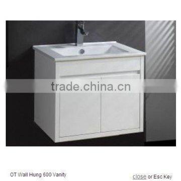 Small White Wall- Mounted MDF Bathroom Cabinet Vanity