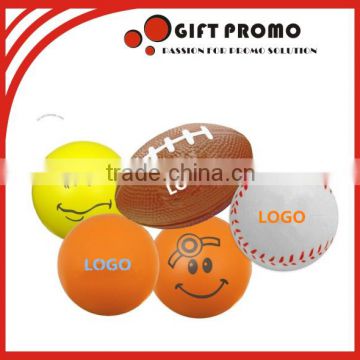 Promotional Printed Smiley Face PU Foam Stress Ball                        
                                                                                Supplier's Choice