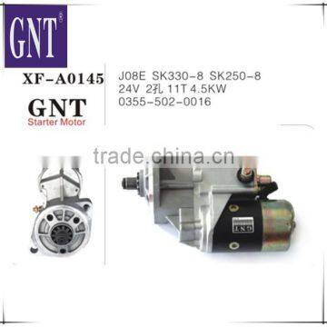 excavator engine starter motor for SK330-8 SK250-8 J08E