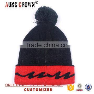Sports Beanie Pom,acrylic Cuff Beanie,100 Cotton Beanie Hat photo-5