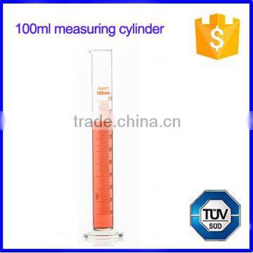 Measuring cylinder with spout & round base graduated test tube