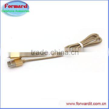 1m round 1.5A woven fast charging data micro usb cable