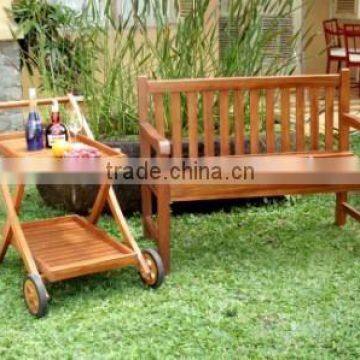 Teak bench for patio set