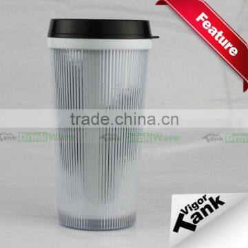 16 oz V Shaped Double Wall Plastic Mug