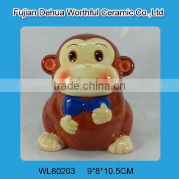 2016 Ceramic novelty monkey cookie box