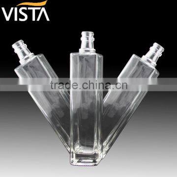 Square glass bottle water private label