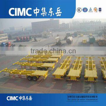 China CIMC 2 Axle Chassis Semi Trailer Container Transport Truck Trailer photo-2