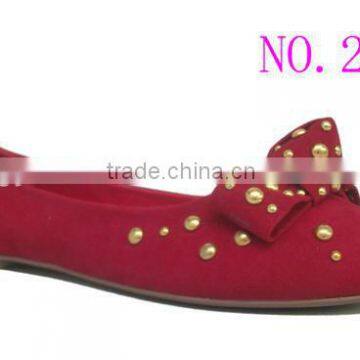 2014 latest fancy flat shoes for women with studs