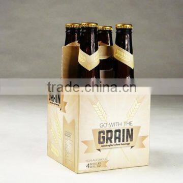 Custom hot selling cardboard 4 pack bottle carriers