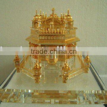 ali express crystal model golden temple crystal souvenir