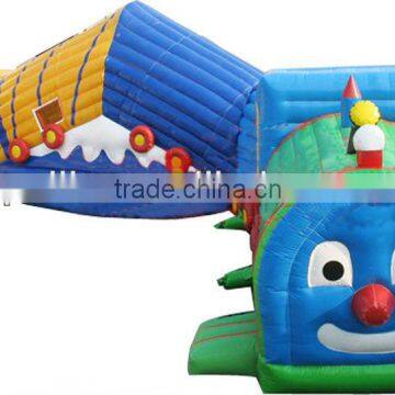 2013 new attractive inflatable train tunnel