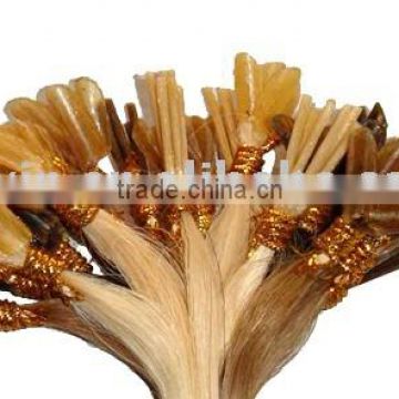 silky straight human hair extension/nail-tip human hair/hair products/hair extension