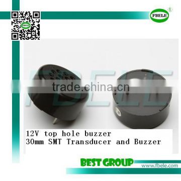 hot sell 12v 75DB 30mm top hole buzzer FBMMB3012