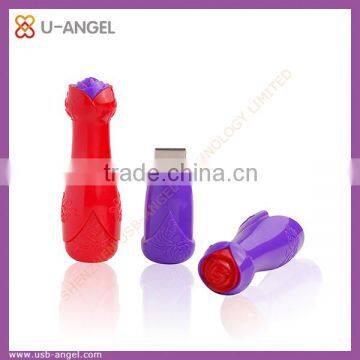 Fashionable rose shaped usb flash drive 1gb ABS usb pen drive rose usb memory disk