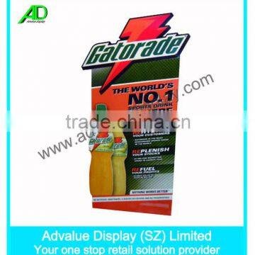 Supermarket light weight advertising standee for beverage