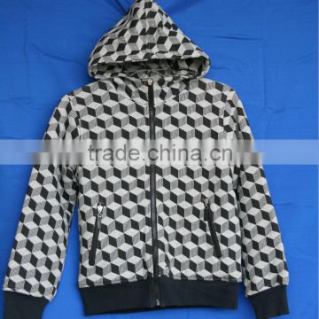 Houndstooth long sleeve children hoodie chinese sweatshirts