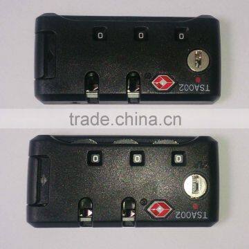 TSA zipper lock for luggage case and suitcase ,Digital combination TSA zipper lock,Travel luggage plastic TSA zipper lock