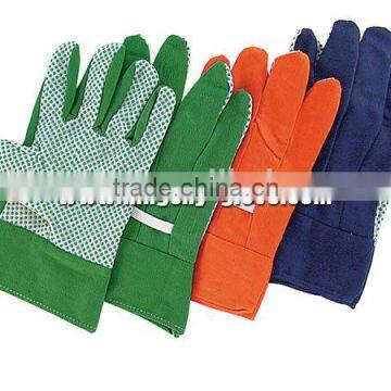 Lady's garden glove with pvc dots on palm