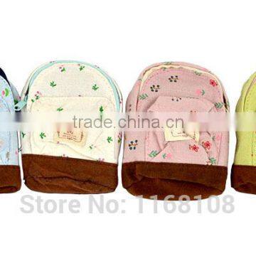 Girl Bag Women Wallet Canvas Pouch Flower Backpack Coin Purse photo-3