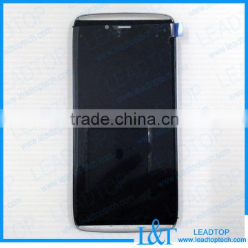 High quality lcd touch screen for Alcatel OT6032 grey with frame