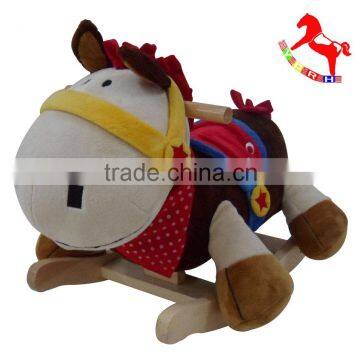 customized colorful colt hose plush baby rocker ride on toy