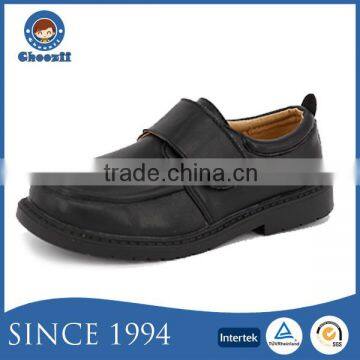 High Quality Customized Wearable No Lace Artificial Leather Students Shoes for Boys