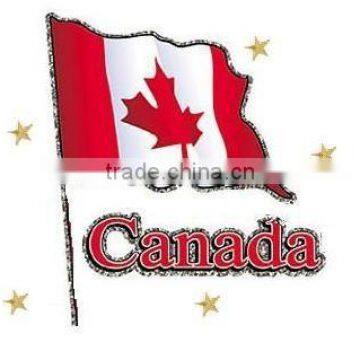 Canada flag heat transfer label