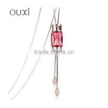 Elegant long chain glass bottle necklace Crystal 10478