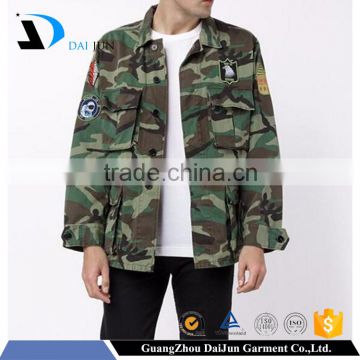 Daijun oem high quality camo polyester high quality fashion hunting jacket