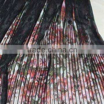 Printing pleated chiffon
