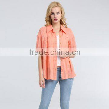 2016 Fashion Women Three Quarter Sleeve Shirts