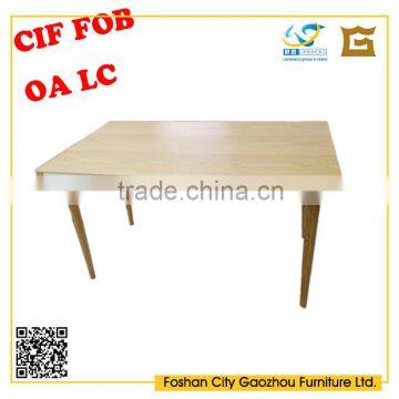 Home Living Dining Room Set Veneer Table,Dining Table With Solid Wood Legs For Restuarant