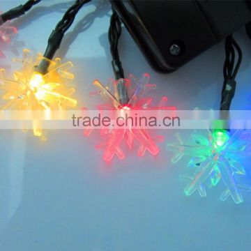 Festival Christmas Decoration 20 LED Solar Power Snowflake Garden String Lights Lamp